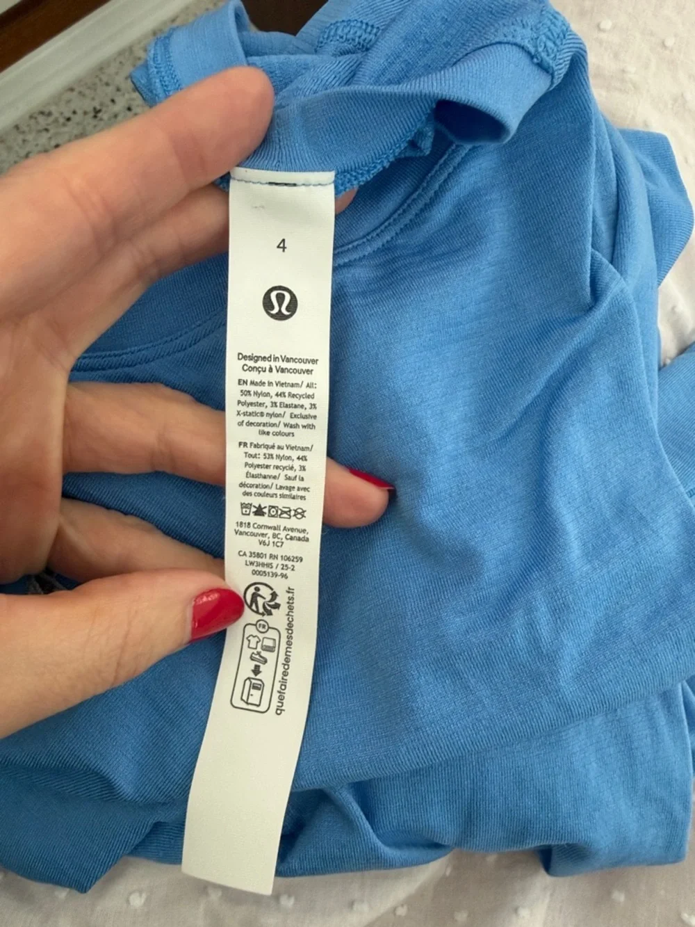 New Lululemon pool party blue swiftly tech long sleeve shirt waist 4